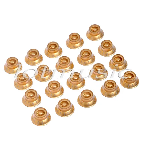 20p Gold Guitar Speed Control Knob For Gibson LP replacement Splift Shaft:6mm