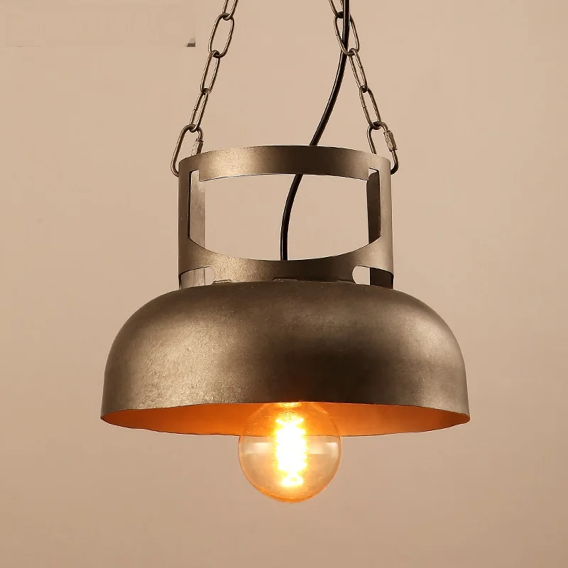 Creative pots pendant lamps restaurants lamps iron industry wind bars art lights gas tanks iron pendant light ZA99553