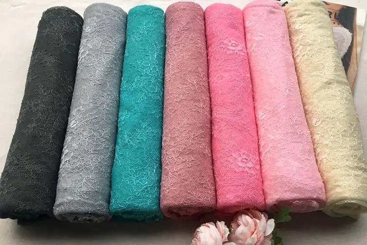 3 mt/teile Exquisite Frankreich Wimpern Spitze Stoff Weiß Handgemachte Diy Vorhang Dekorative 150 CM Breite Kleidung Zubehör RS122 – Detail 6
