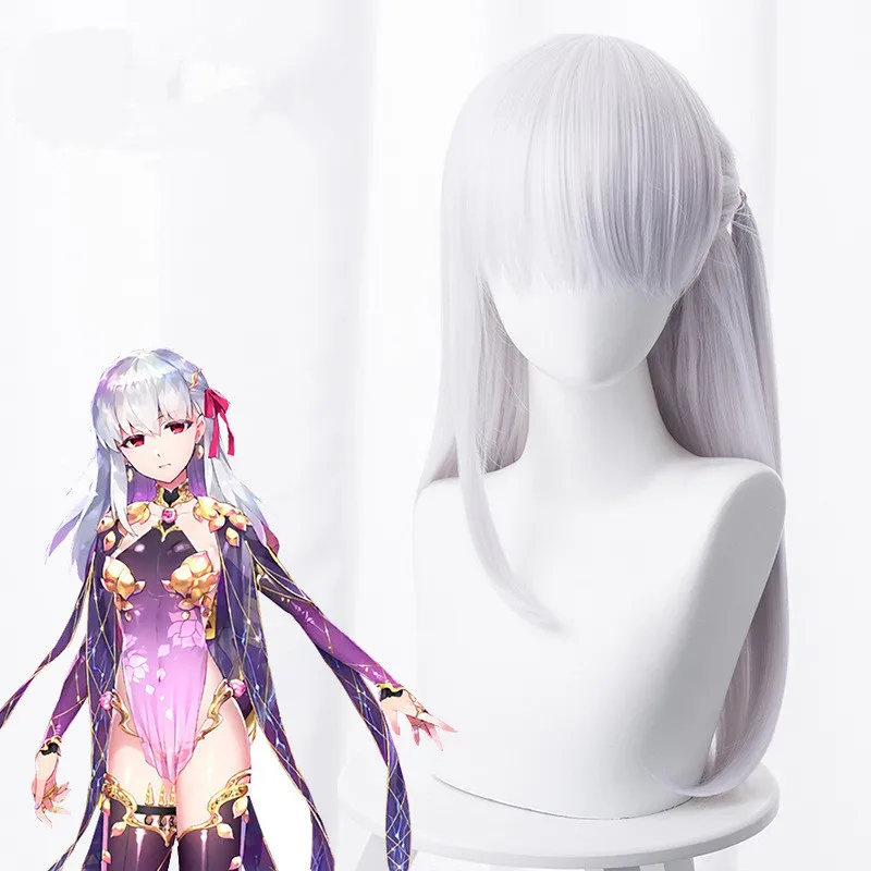 เกม FGO Fate Grand Order Assassin Kama คอสเพลย์ Wigs ความร้อนทนวิกผมสังเคราะห์ผม + วิกหมวก