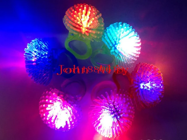 100pcs/lot DHL Free Shipping Soft Flicker Ring Fashion Silicone Led Finger Ring For Wedding Party Kids and Adult Luminous Toys