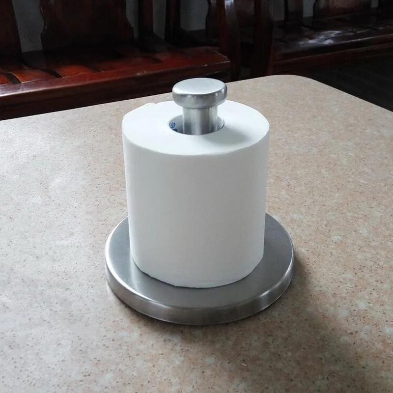 Stainless steel kitchen tissue rack kitchen tissue roll holder paper holders round table tissue holders