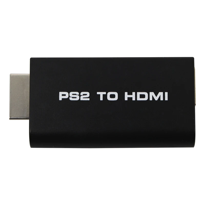 محول فيديو صغير متوافق مع PS2 إلى HDMI مع مخرج صوت 3.5 ملم للكمبيوتر HDTV يدعم 480i 576i 480p