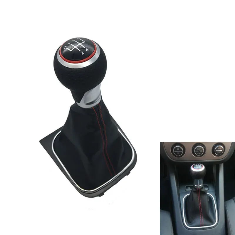 For VW GOLF V VI Golf 5 Golf 6 JETTA Golf MK5 R32 GTI 2004 2005 2006 2007 2008 2009 5 6 Speed Car Gear Stick Level Shift Knob