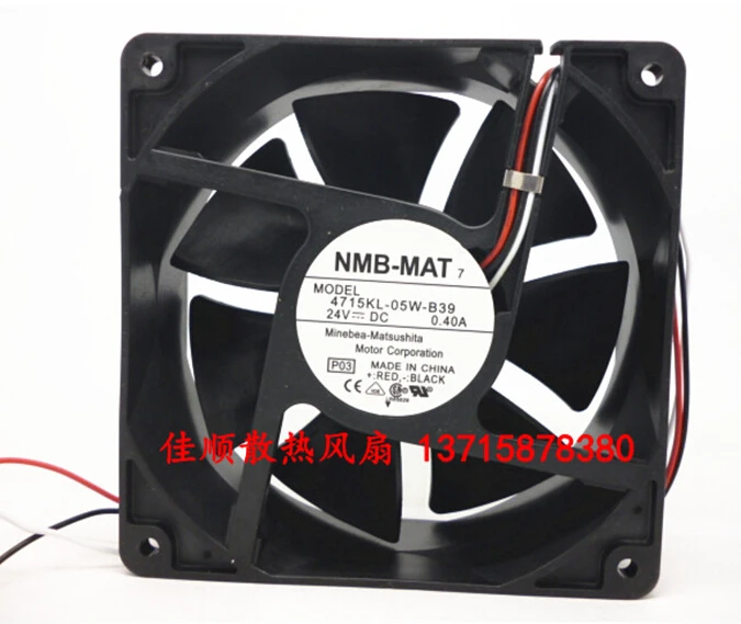 

Genuine 4715KL-05W-B39 120*120*38 24V 0.40A 12CM 3 wire converter fan