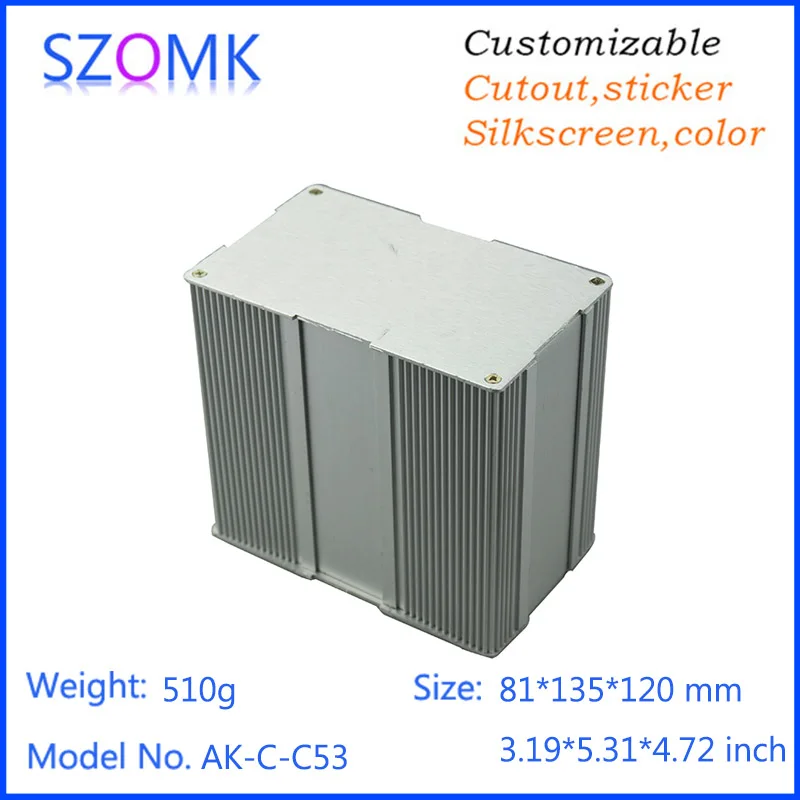 

4Pcs 81*135*120mm extruded aluminum case electronics anodizing aluminum project box distribution box aluminum profile box