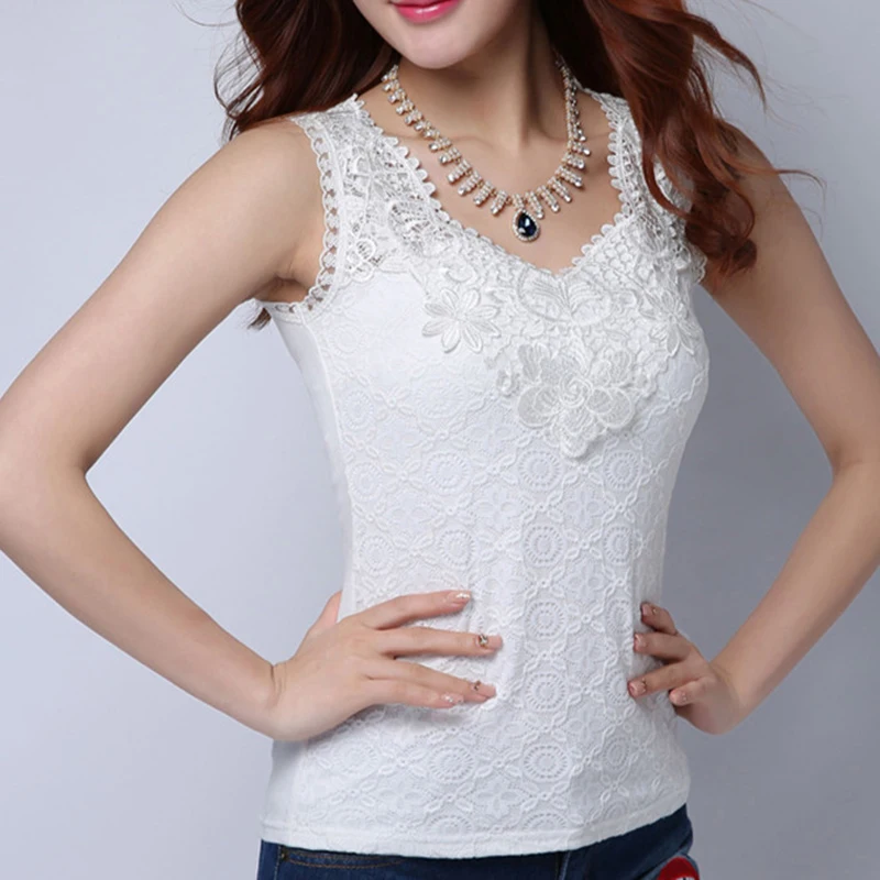 Femmes Tops Blouse Chemises Plus La Taille D'été Élégant Sans Manches Blancs Tops et Blouses Crochet Chemise Pour Femmes Blusas Gilet Camisa