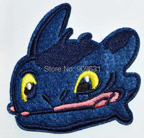 

Hot! Blue Dragon head kid hero risk Iron On Patch Embroidered Sew Applique Sewing Hippie Embroidery Encanto ワッペン