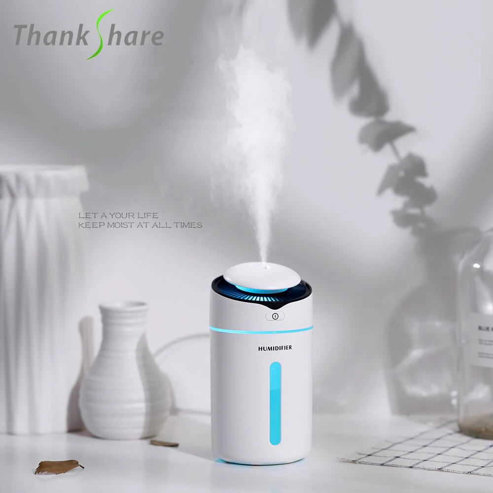 THANKSHARE USB Air Ultrasonic Humidifier Essential Oil Diffuser Atomizer Air Freshener Mist Maker LED Night Light 300ml For Home