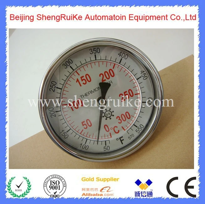 0-300C Back Bimetal thermometer Dial 4