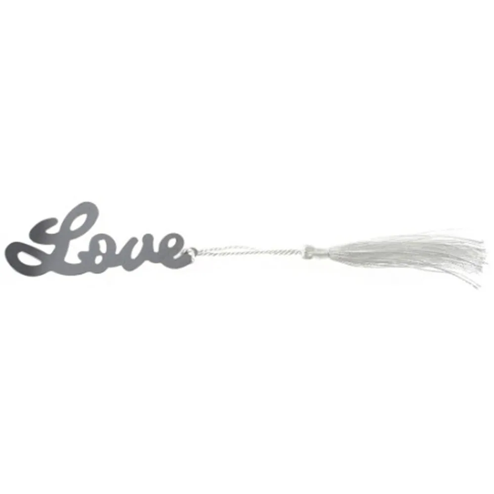 Wedding Favors Love Letters Bookmark Party Stainless Steel Tassels Silver