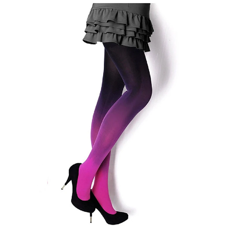 Iurstar – collants en velours 120D pour femmes, couleur bonbon, dégradé, Opaque, sans couture