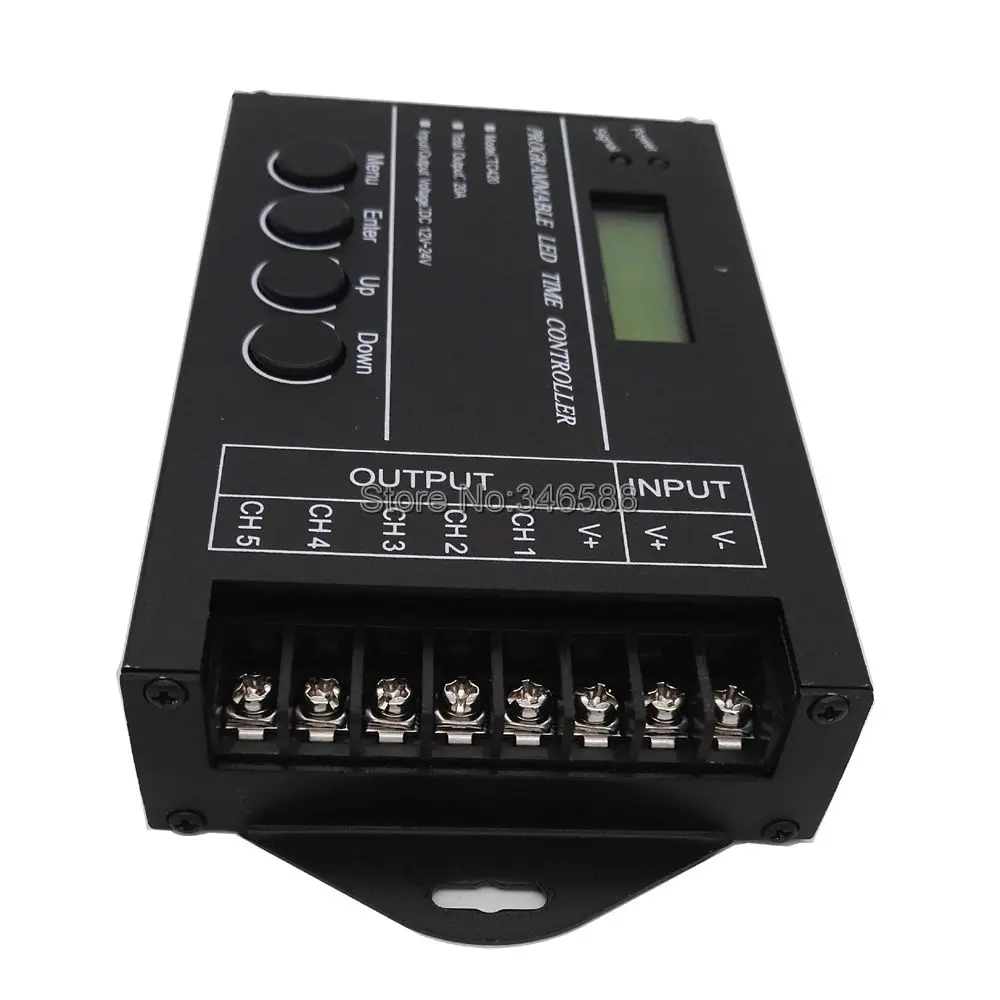 Time Programable RGB LED Controller TC420 TC421 WiFi DC12V 24V 5 Channel Output 20A Common Anode Programmable LED Controller