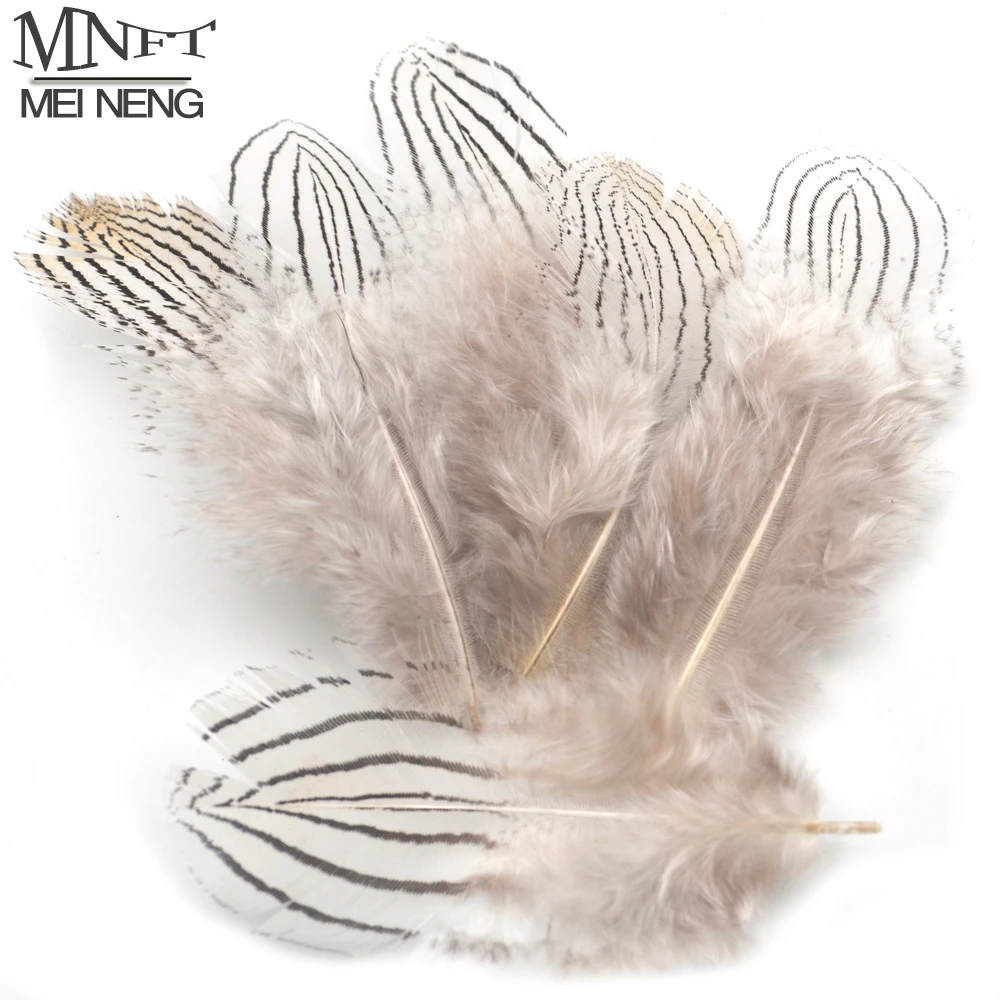 MNFT 50PCS Natural Grizzly Feather Flies Wing Making Feather Pheasant Feathers For Fly Tying Materials Marabou Wings