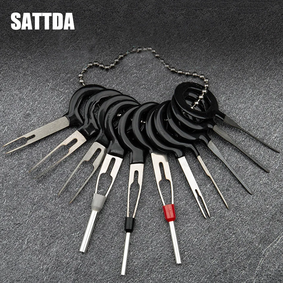 High quality 11Pcs/Set Terminal Removal Tools Car Electrical Wiring Crimp Connector Pin Extractor Kit Multi-function