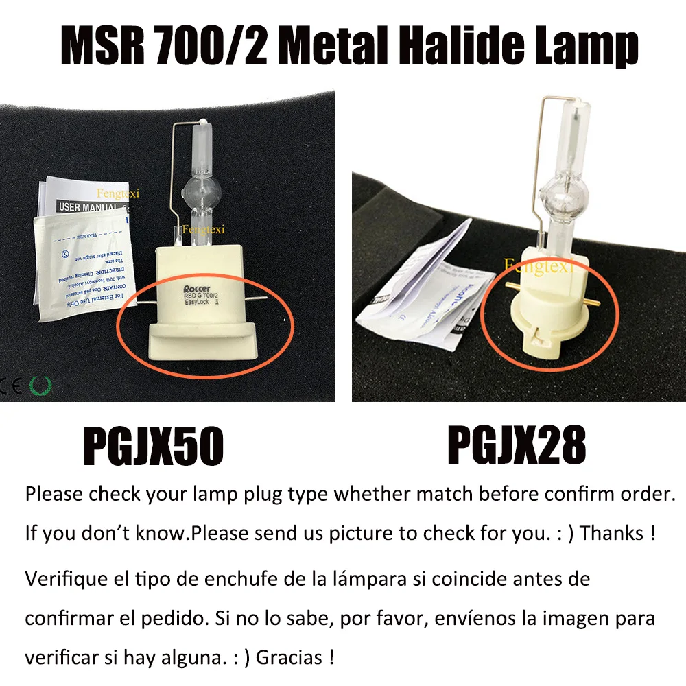 MSR700 75 P28 Fastfit HTI700 SE Spot Light Bulb PGJX28 Stage Beam Lamp MSR700/2 FastFit Moving Light Bulb msr700 sa NSK700