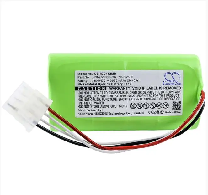 Cameron Sino 3500mAh battery for INNOMED HeartScreen 112d 7/NC-3000-CR 7D-C2500 PPC 002 Medical Battery