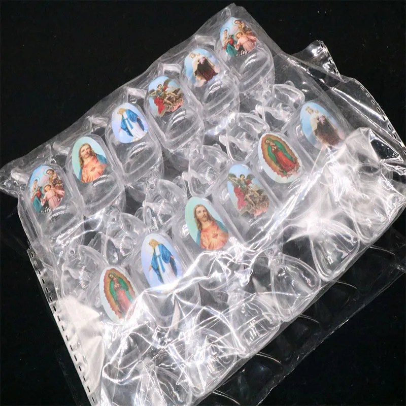 12PCS classic Christian plastic candy box, rosary beads necklace box. Prayer beads necklace box. Picture is random.