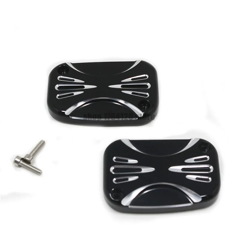 Motorcycle CNC Front Brake Reservoir Master Cylinder Cover Aluminium For Harley Touring Road Glide Electra Glide Road King Model