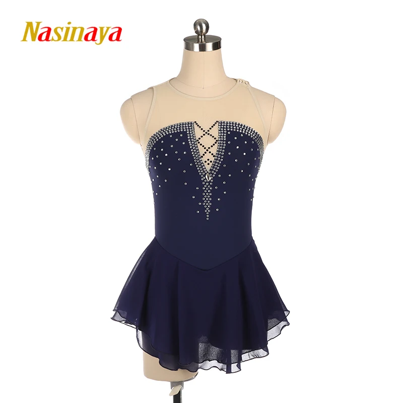 Children's Girls' Costume Dance Performance Dress Blue Red 16 Color Sleeveless Figure Skating Competition Training Spandex Dress