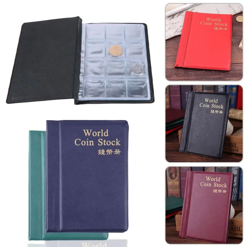 120 Pockets Album for Coins Collection Book Home Decoration Photo Album PVC Coin Album Holders Collection Book Scrapbook Album