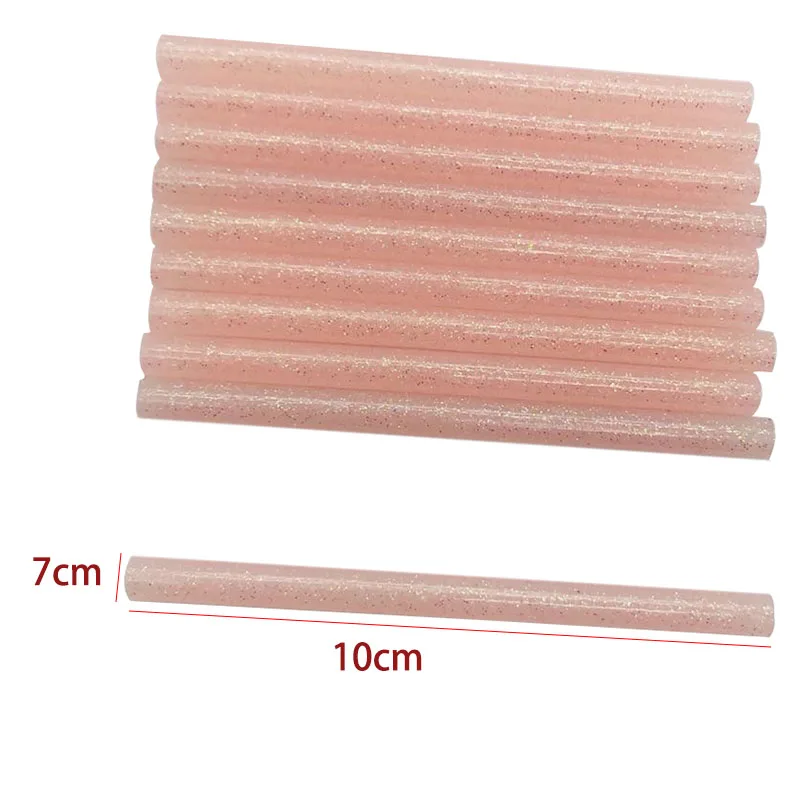 Hot Melt Kleber Sticks 7mm Farbige Klebstoff Hellrosa Farbe Glitter Kleber Sticks Professionelle Für Elektrische Kleber Pistole Handwerk reparatur