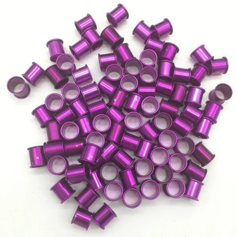 100 pcs 5 Colors Birds Aluminium foot ring 8 mm Pigeons carry tools Quail Parrot Ring Bird Feeding logo Pigeons tools