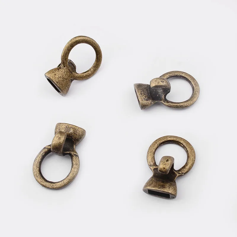 3pcs Tibetan Silver/Bronze/Gold Open Hook All in one Connectors Jewelry Findings Fit DIY Bracelet Making For 5mm Round Leather