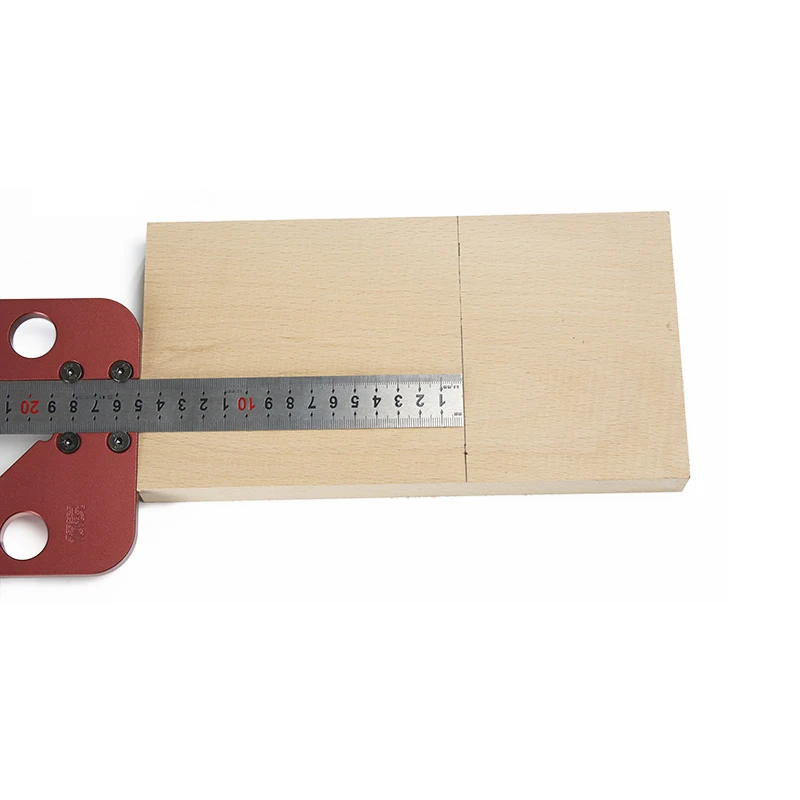 ALLSOME Woodworking Center Scribe 45 Degree Angle Line Gauge Wood Ruled Carpenter Ruler Gauge HT2340