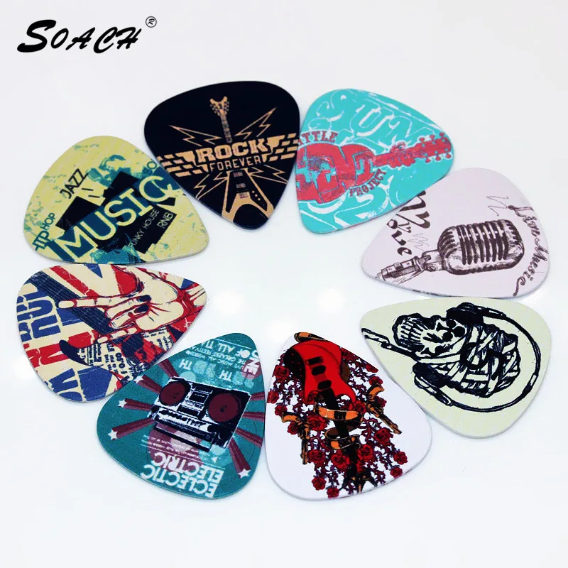 SOACH 10pcs/Lot 0.71mm thickness guitar strap guitar parts Accessories  Selling musical elements guitar picks