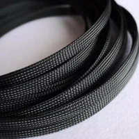 Mangas de Cable de 1-20M, 3-100mm, malla de piel de serpiente negra, protección de alambre, nailon, apretado, PET, aislamiento expandible, fundas trenzadas