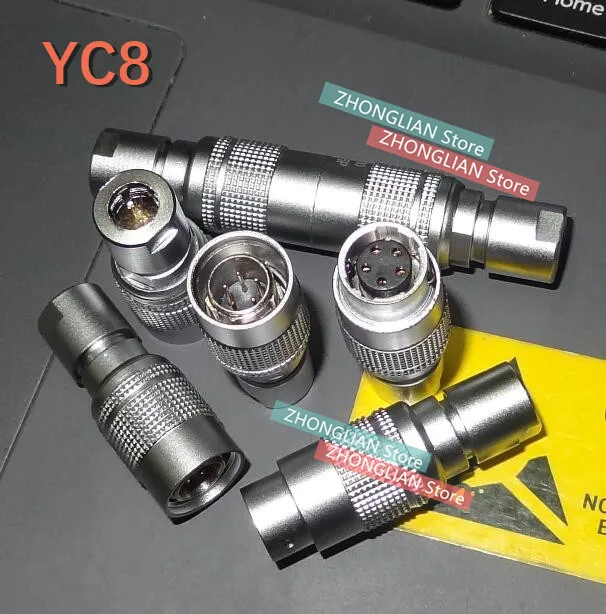 1set=2pcs  Aviation plug and socket YC8 YC8-2 2core 3core 4core 5core 6core 7core 8MM quick plug connector air docking