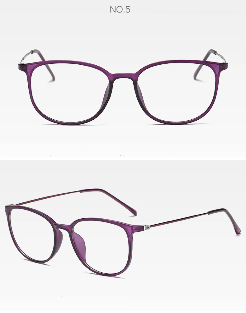 2024TR90 Brillen Rahmen Frauen Gläser Männer Gläser Rahmen Transparent Klare Linse Optische Brillen Oculos De Grau Feminino – Detail 9