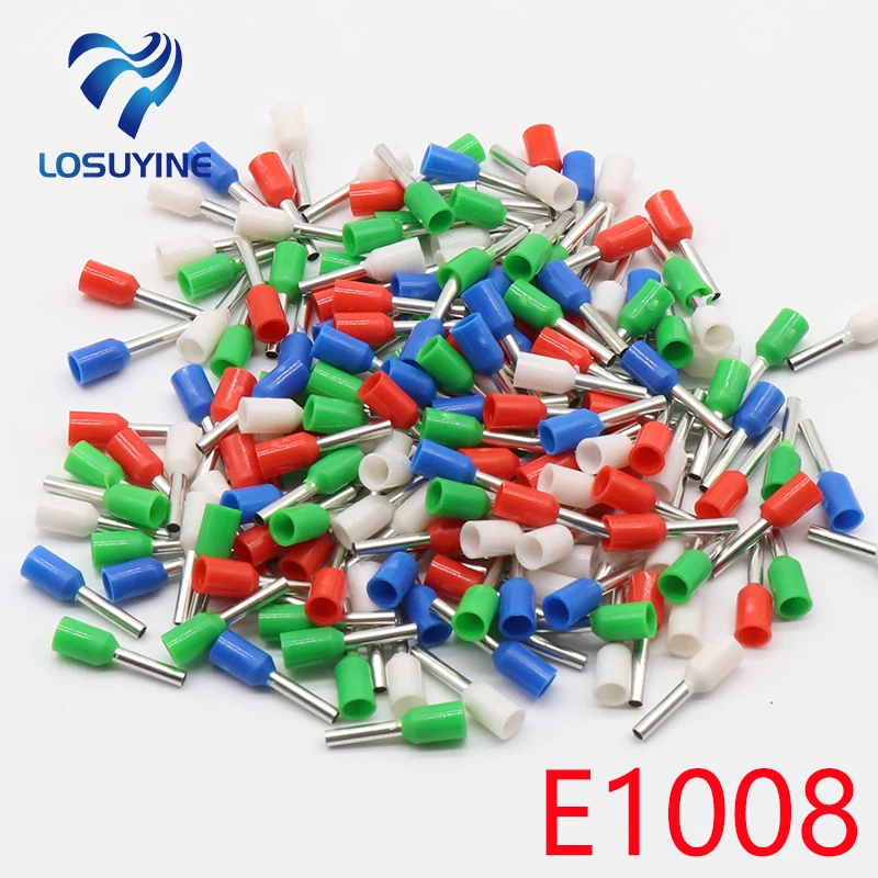 E1008 Tube insulating Insulated terminals 100PCS/Pack 1MM2 Cable Wire Connector Insulating Crimp Terminal Connector E-