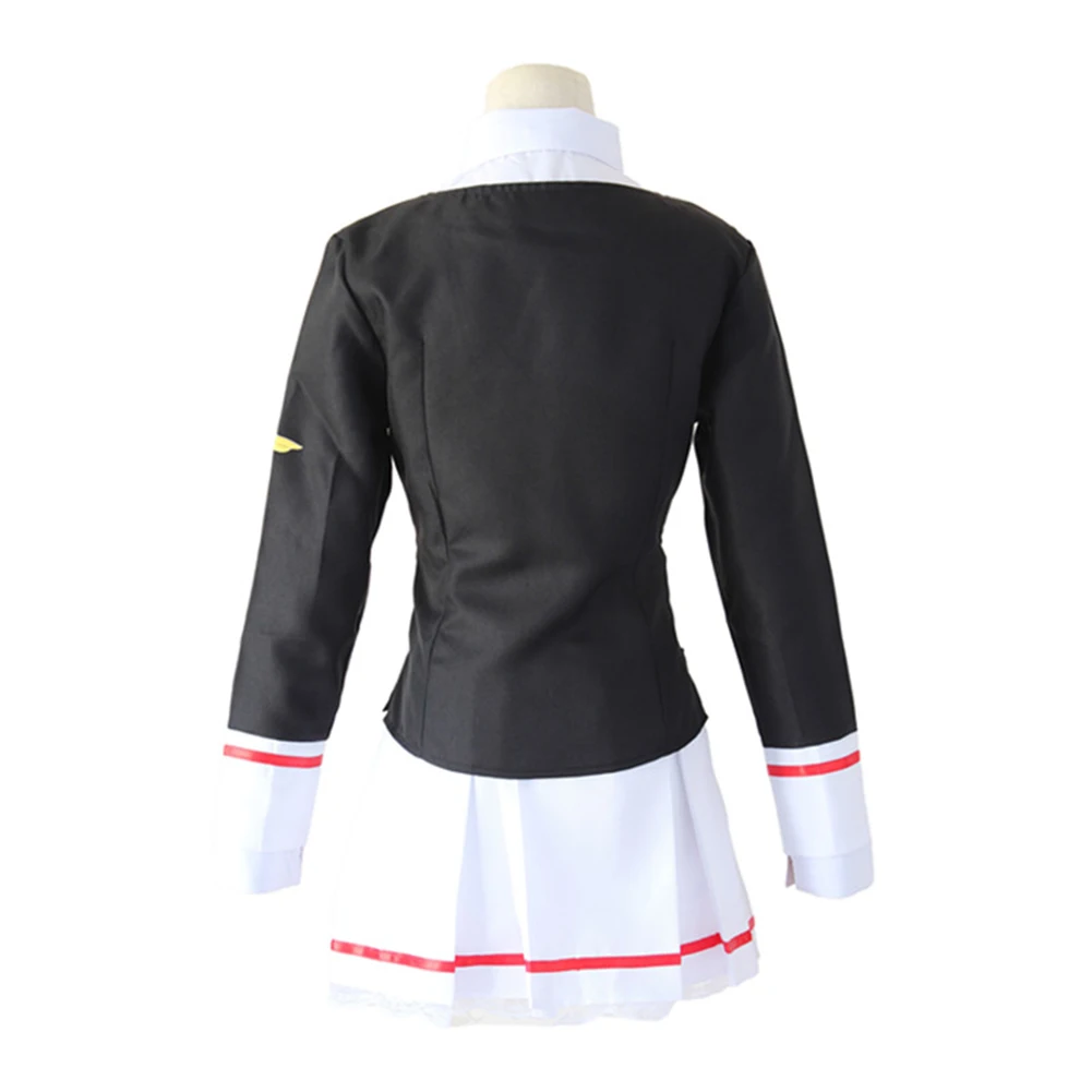 Brdwn Cardcaptor Sakura CLEAR CARD Womens Kinomoto Sakura Cosplay Costume School Uniform(Top+Skirt+Shirt+Tie)