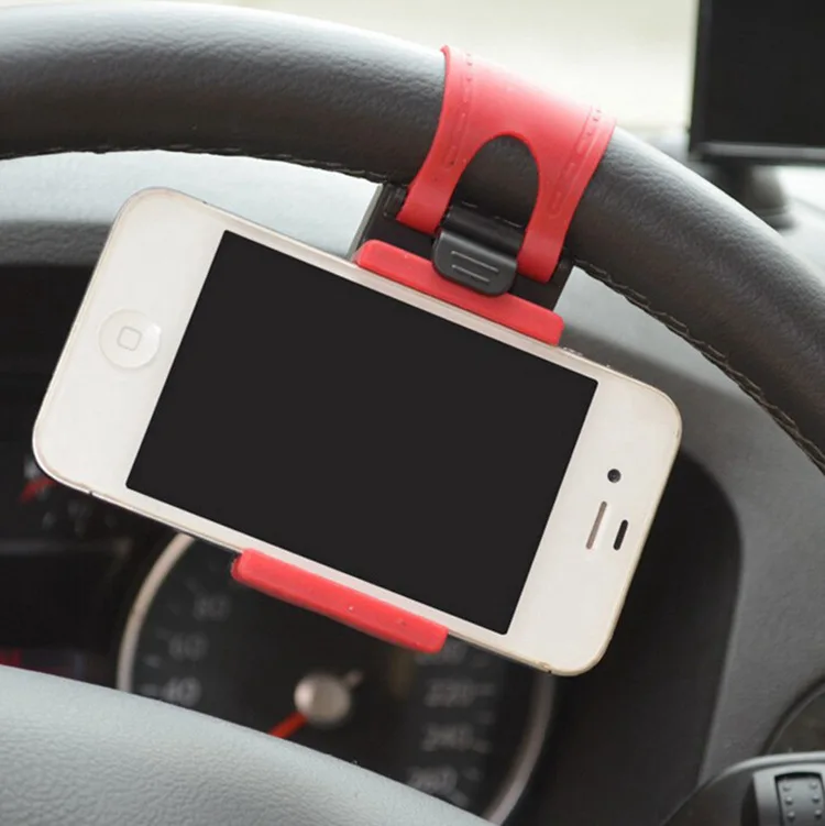 Car Steering Wheel Mount Holder Rubber Band for IPhone for IPod MP4 GPS Mobile Phone Holders Car Cover for Iphone Andriod Phone