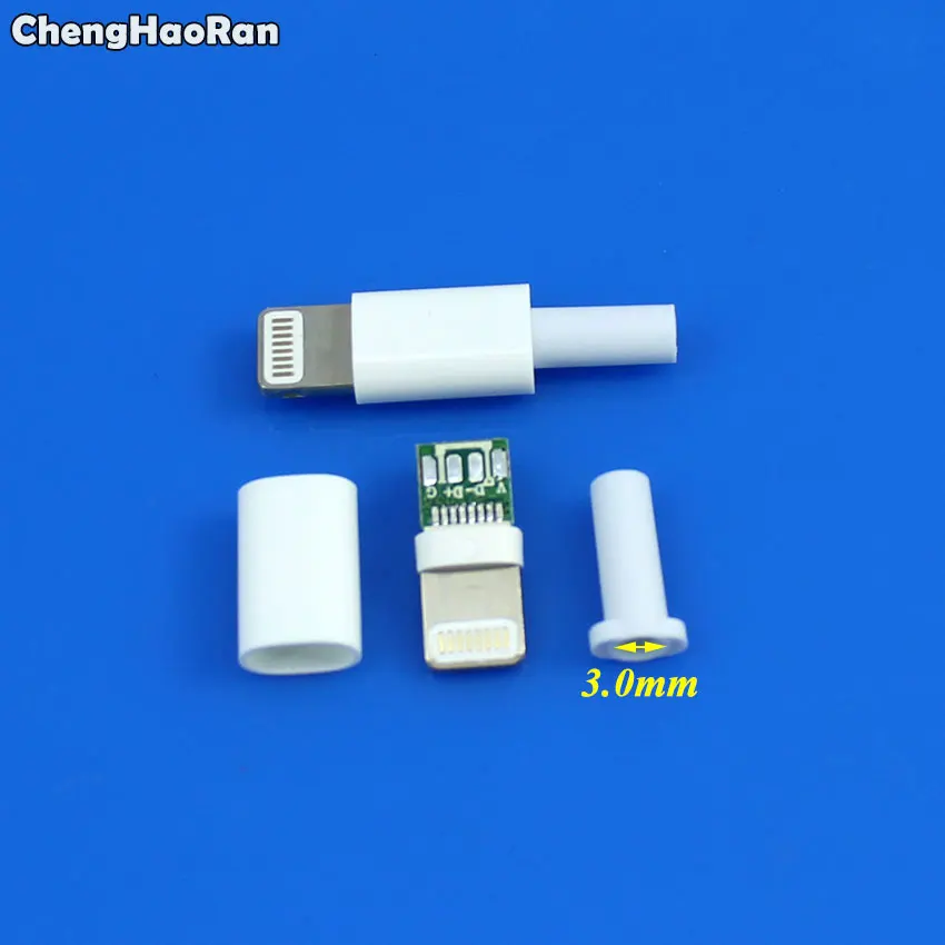 Chenghaئران 1 مجموعة لحام نوع 8Pin ذكر التوصيل USB موصل محول محول آيفون 5 5s 6 6s plus 7 7plus