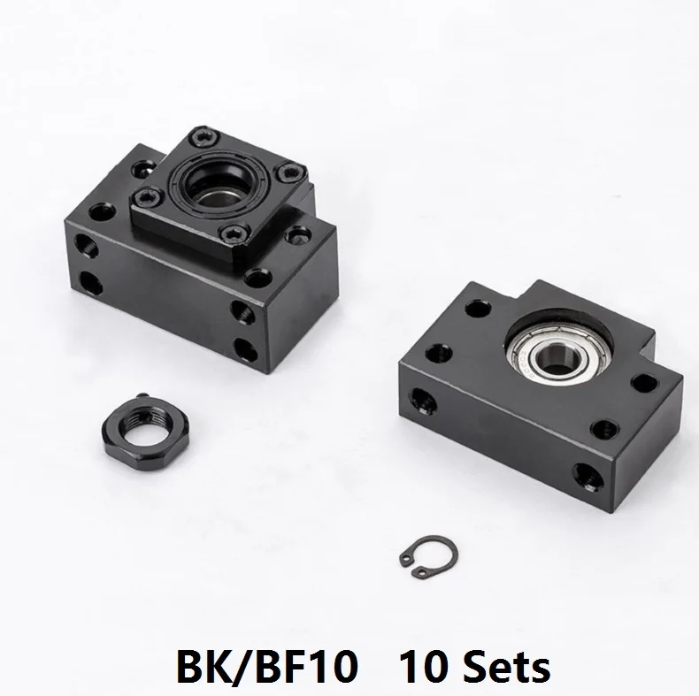 

10pcs BK10 Fixed Side and 10pcs BF10 Floated Side for RM1204 ball screw end support cnc part 10 sets BK/BF10