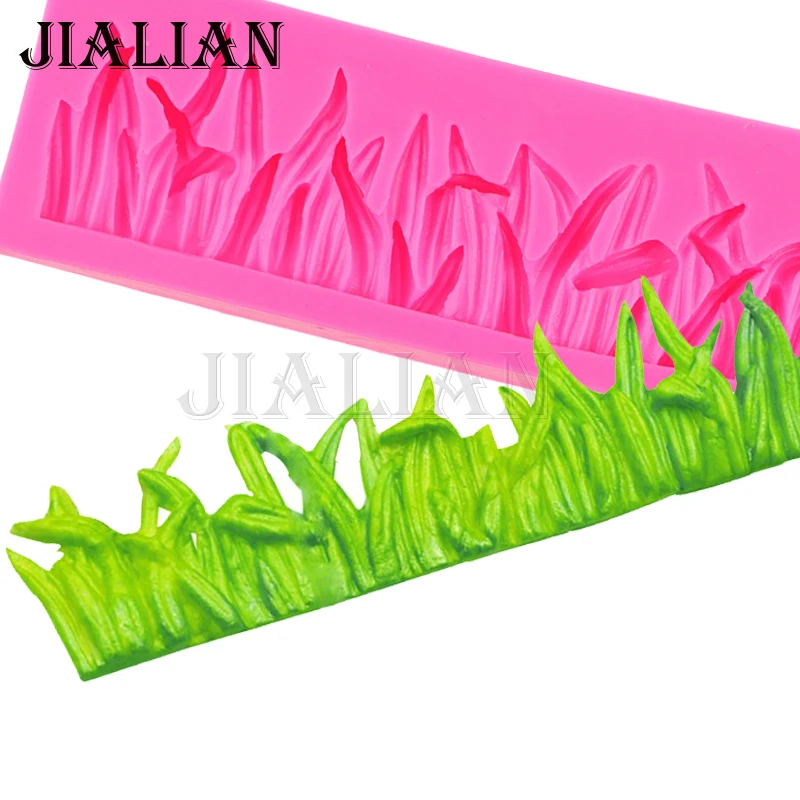 DIY Green Grass Cookies cake decorating tools DIY baking cooking fondant silicone mold Clay Resin sugar Candy Sculpey T0467