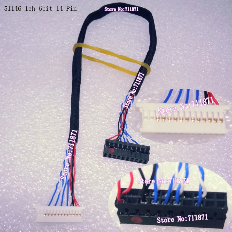 LVDS 1ch/2ch 6bit/8bit 51146 LCD Screen Cable Line 51146 Universal Commonly Screen Line Wire 51146 LVDS Lcd Screen Line Cord