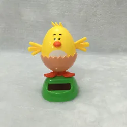 Eggshells Solar Swing Flowers Car Interior Decoration Gifts Home Furnishings Animal Shaking Head Educational Unisex Plastic