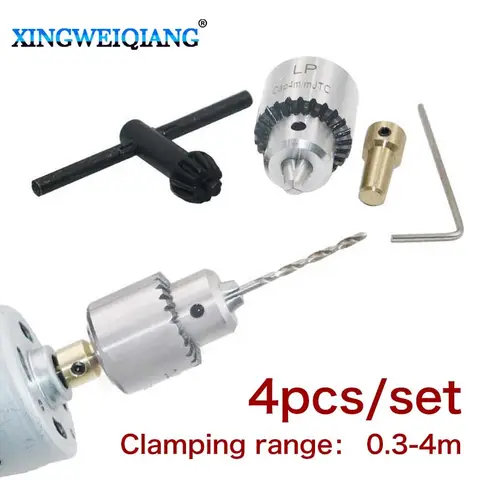 Mini Drill Chuck 0.3-4mm Brass Keyed XINGWEIQIANG