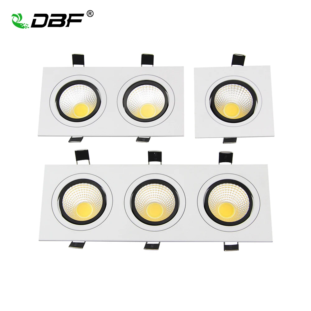 

DBF Dimmable Square LED COB Recessed Downlight 7W 9W 12W 15W 14W 18W 24W LED Ceiling Spot Light with LED Driver Indoor Lighting