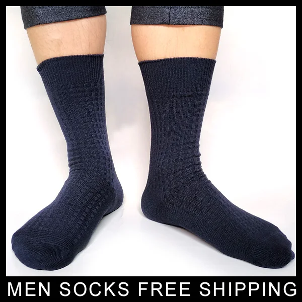 Brand New Classic Plaid Mens Cotton Socks Business Male Formal Dress Suits Socks High Quality Winter Autumn Man Thick Hose