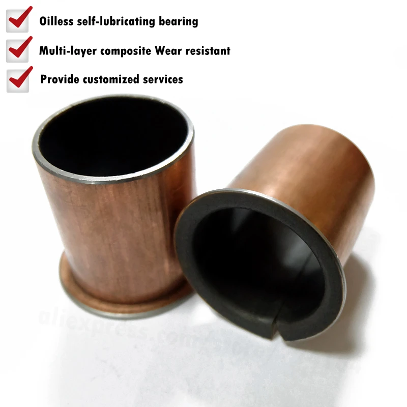 SF-1F 10080 10090 10100 10120 10150 10200 12060 12070 Flange Self Lubricating Composite Bearing Bushing Sleeve Oil free Sliding