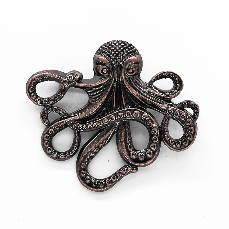 

Antique copper Brooch Octopus Pin brooches C2563