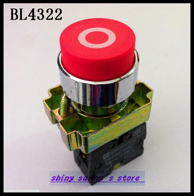 

10Pcs/Lot BL4322 XB2-BL4322 1 NC Momentary Red O Sign Projecting Pushbutton Brand New