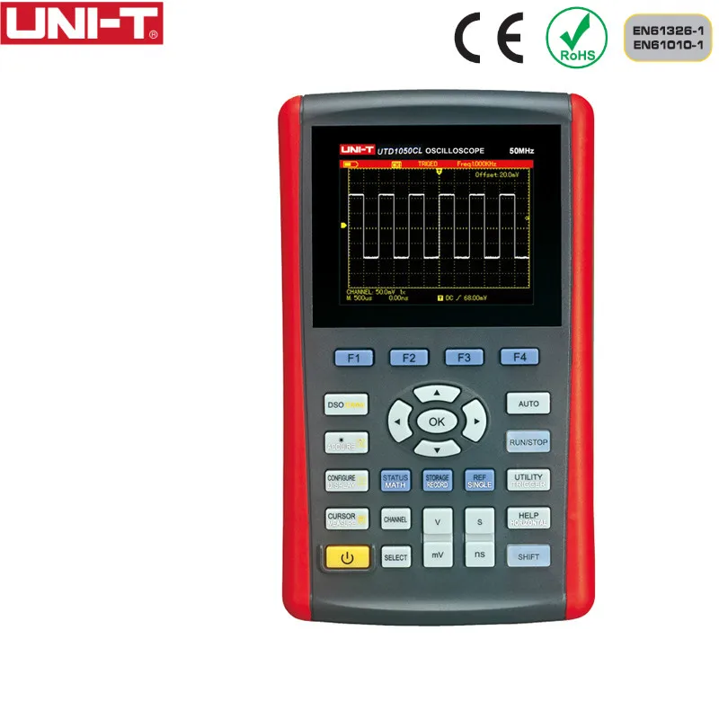 UNI-T UTD1050CL 3.5 Inches TFT LCD Handheld Digital Storage Oscilloscopes 1CH 25MHZ