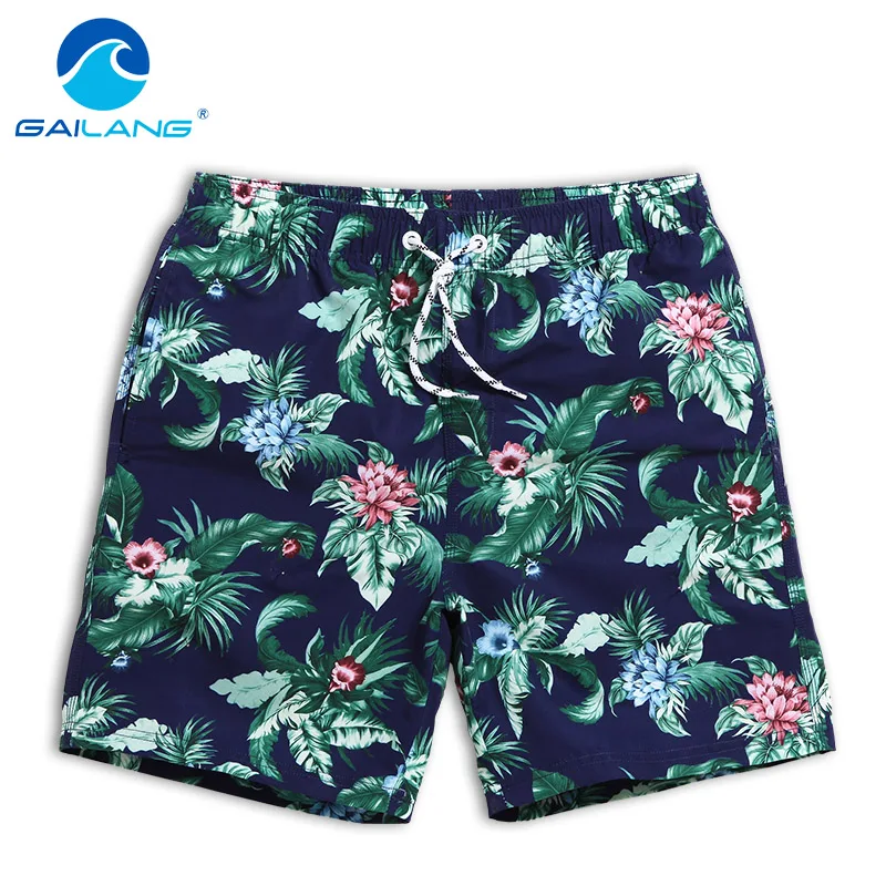 Gailang Brand High Quality Men Design Comfortable Elastic Swimsuits Beach Shorts Mens Swimwear Printed Man Bottoms Boardshorts