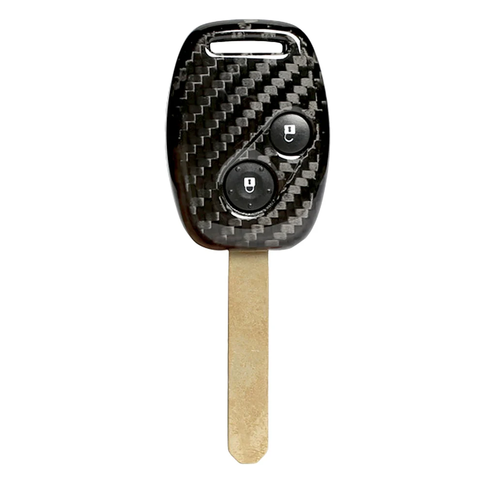 Genuine Carbon Fiber Car Auto Remote Key Case For 2 Button Honda Type R Civic Jazz Accord Fit Odyssey CRZ Insight